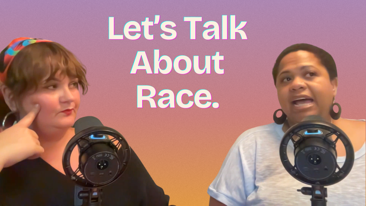 Michelle and Danyelle at the mic — Let's Talk About Race