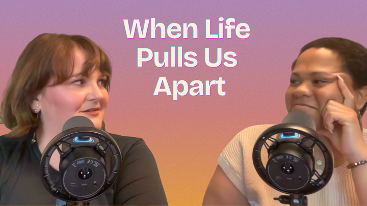 Michelle and Danyelle at the mic — When Life Pulls Us Apart