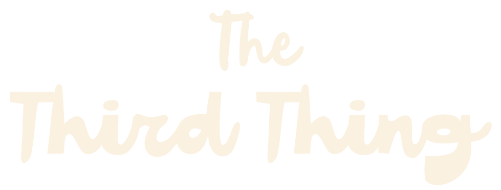 The Third Thing — cream wordmark logo (for dark backgrounds)